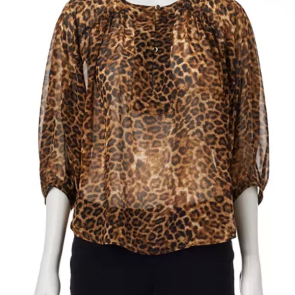 Jennifer Lopez Leopard Print Blouse.